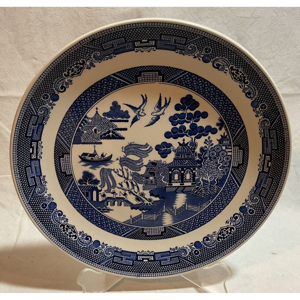 Blue Willow 12 In Serving Plate By Churchill Made In England